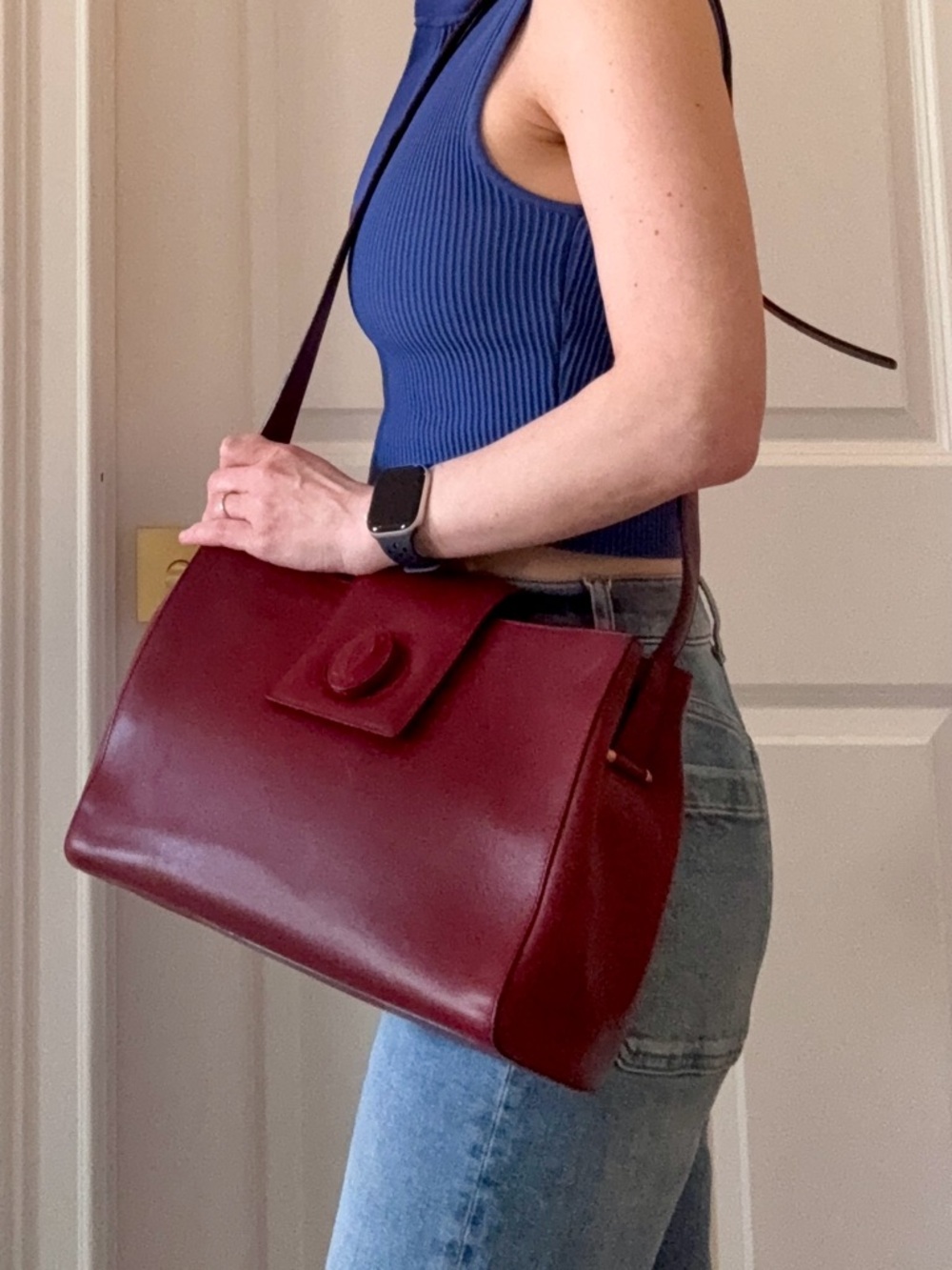 Cartier Turn Lock Crossbody Bag